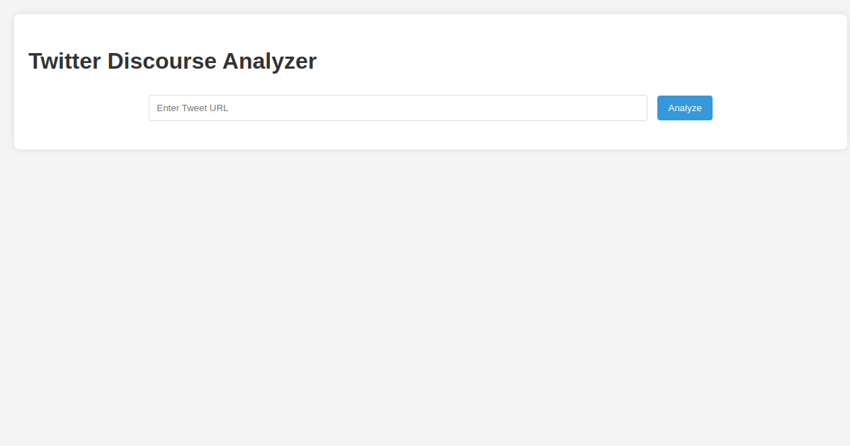 Twitter Discourse Analyzer screenshot